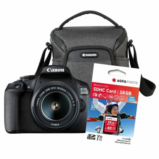 Canon EOS 2000D DSLR Camera & 18-55mm IS II Lens Bundle (Includes Bag & Memory Card) - Image 3