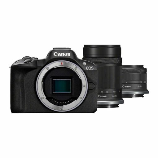 Canon EOS R50 Mirrorless Camera, 18-45mm IS STM Lens & 55-210mm IS STM Lens