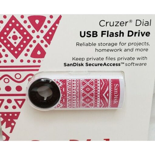 SanDisk Cruzer Dial USB Flash Drive 32GB Tile PINK